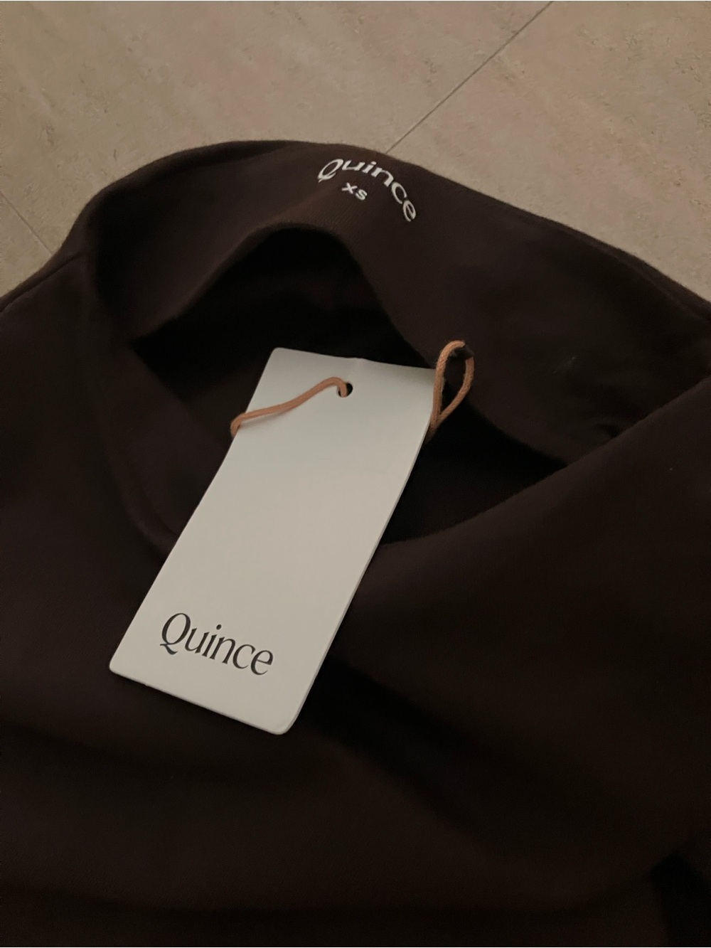 Quince Stretch Cotton Jersey Mock Neck Mini Dress - Picture 5 of 6